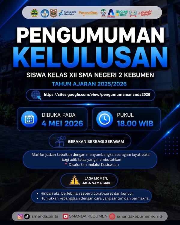 PENGUMUMAN KELULUSAN P.D. KELAS XII T.P. 2025/2026